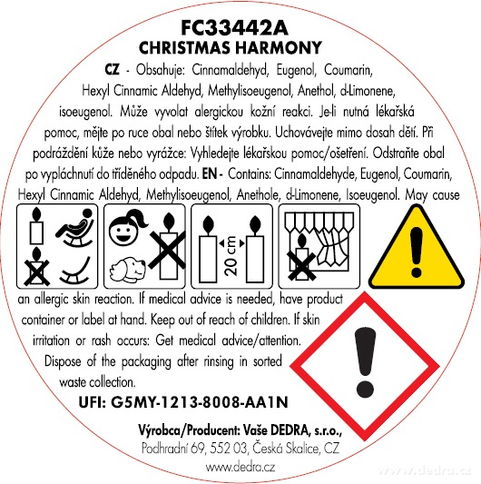 CHRISTMAS HARMONY | sójový vosk do aromalampy | PARFUMIA® | 40 ml