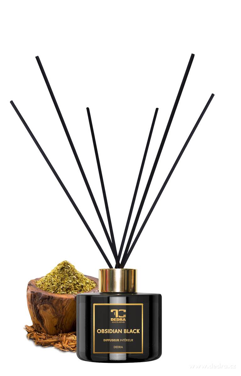 OBSIDIAN BLACK | tyčinkový difuzér | PARFUMIA® | 100 ml