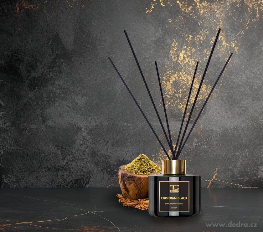 OBSIDIAN BLACK | tyčinkový difuzér | PARFUMIA® | 100 ml