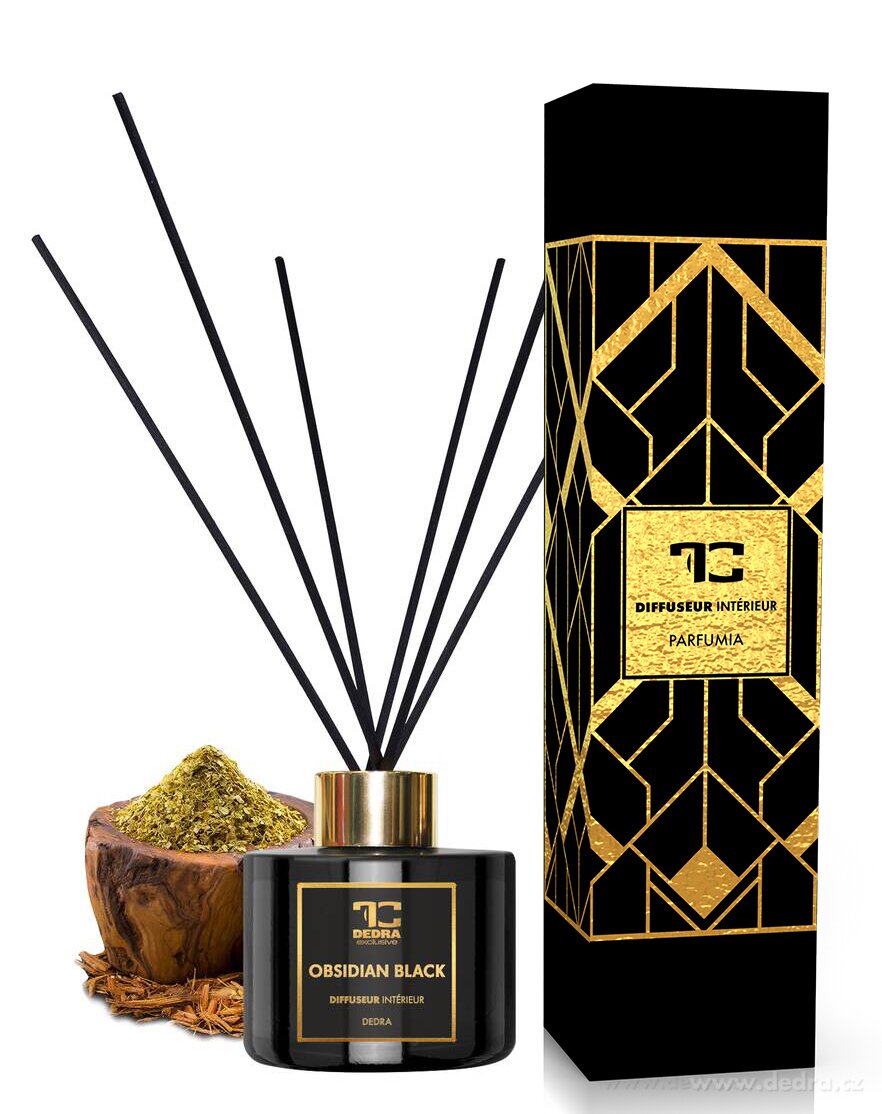 OBSIDIAN BLACK | tyčinkový difuzér | PARFUMIA® | 100 ml
