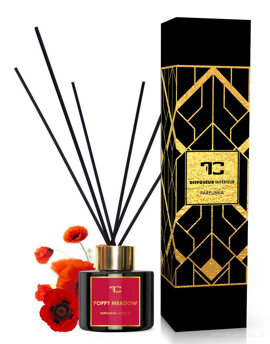 POPPY MEADOW | tyčinkový difuzér | PARFUMIA® | 100 ml