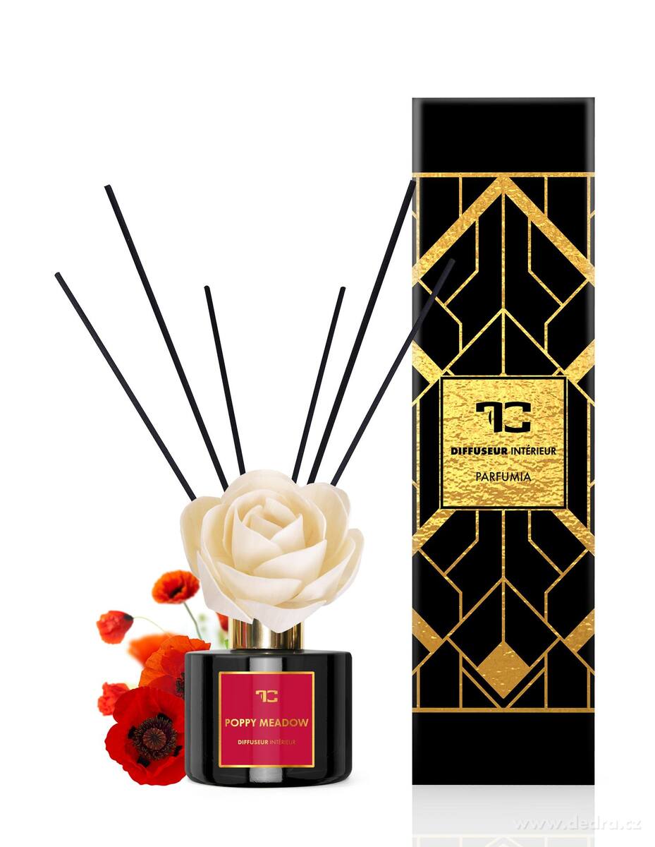 POPPY MEADOW | difuzér s FLOW květinou & tyčinkami | PARFUMIA® | 200 ml