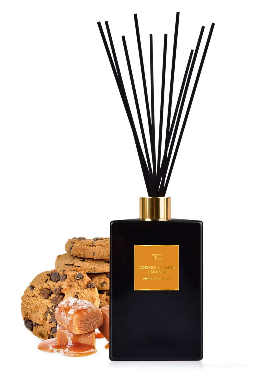 COOKIES & SALTED CARAMEL | XL difuzér s FLOW květinou & tyčinkami | PARFUMIA® | 500 ml