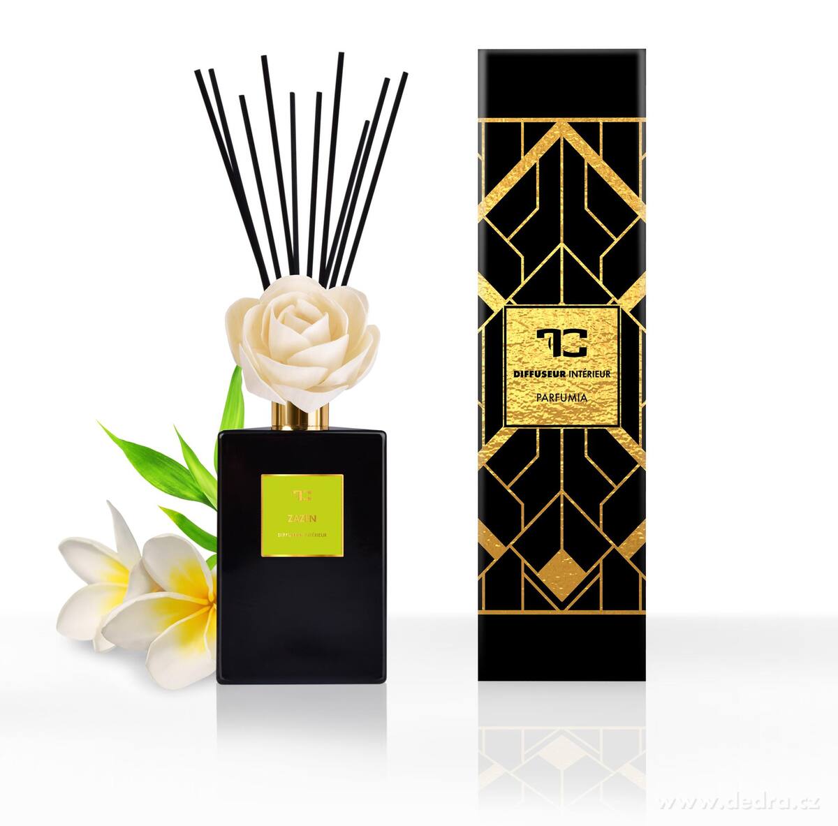 ZAZEN | XL difuzér s FLOW květinou & tyčinkami | PARFUMIA® | 500 ml