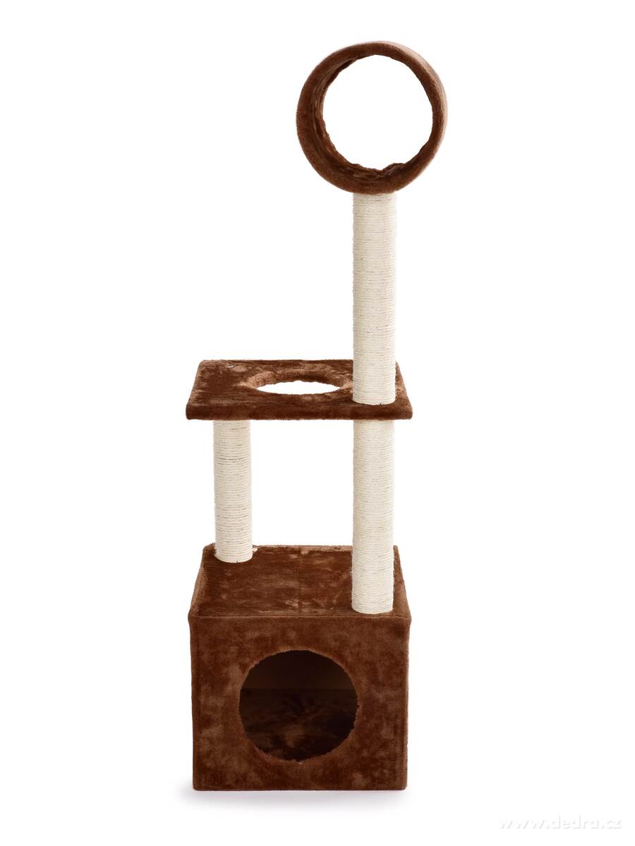 XL kočičí škrabadlo/prolézačka, v čokoládové barvě 122 cm