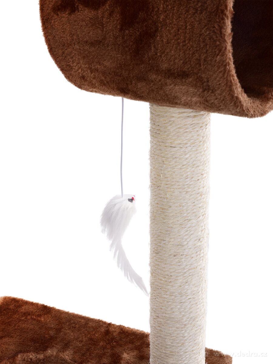 XL kočičí škrabadlo/prolézačka, v čokoládové barvě 122 cm