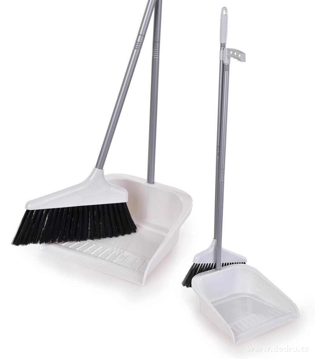 NEHRBÍCÍ DUO | 2v1 smeták s dlouhou rukojetí & vyčesávací lopatkou | 85 cm
