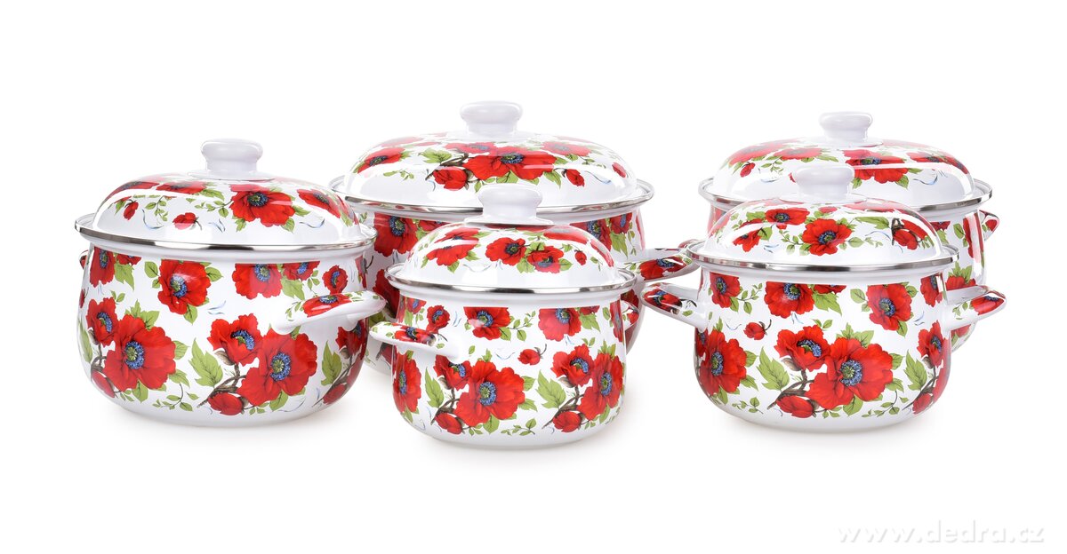 RUSTICAL | 10dílná sada smaltovaných silnostěnných hrnců s poklicemi