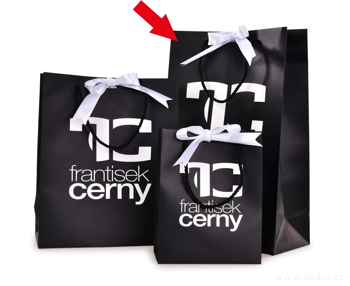 Dárková taška DEDRA s bílou stuhou