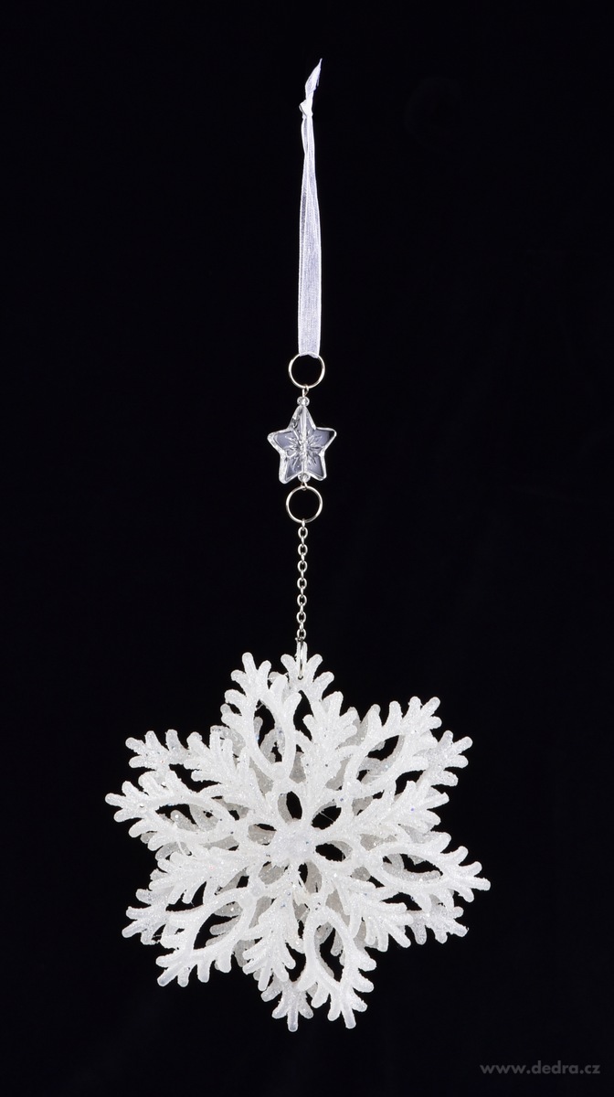 LEDOVÉ KRÁLOVSTVÍ | závěsná 3D ozdoba DVOJITÁ VLOČKA | 13 cm