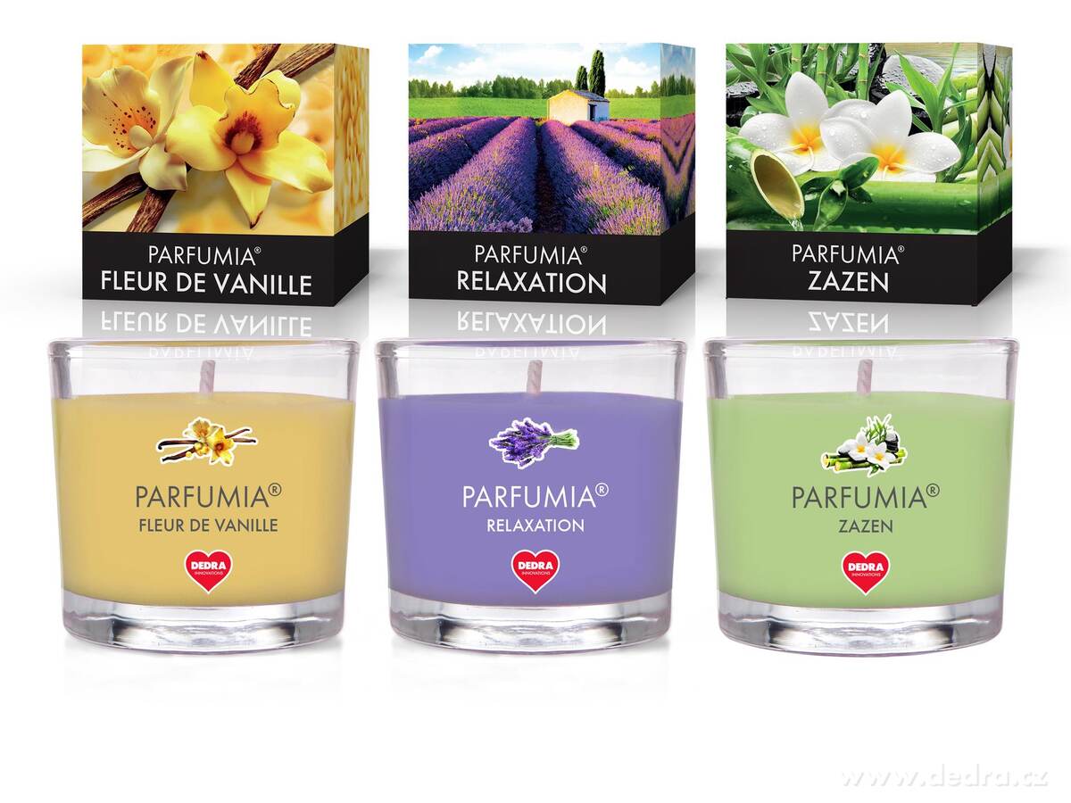 LEGENDS | sada 3 votivních svíček A | PARFUMIA® | 3×55 ml