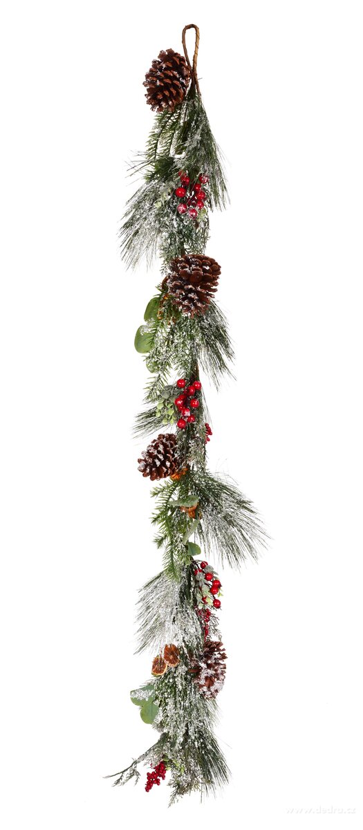 ZIMNÍ LES | vánoční girlanda XXL | 150 cm