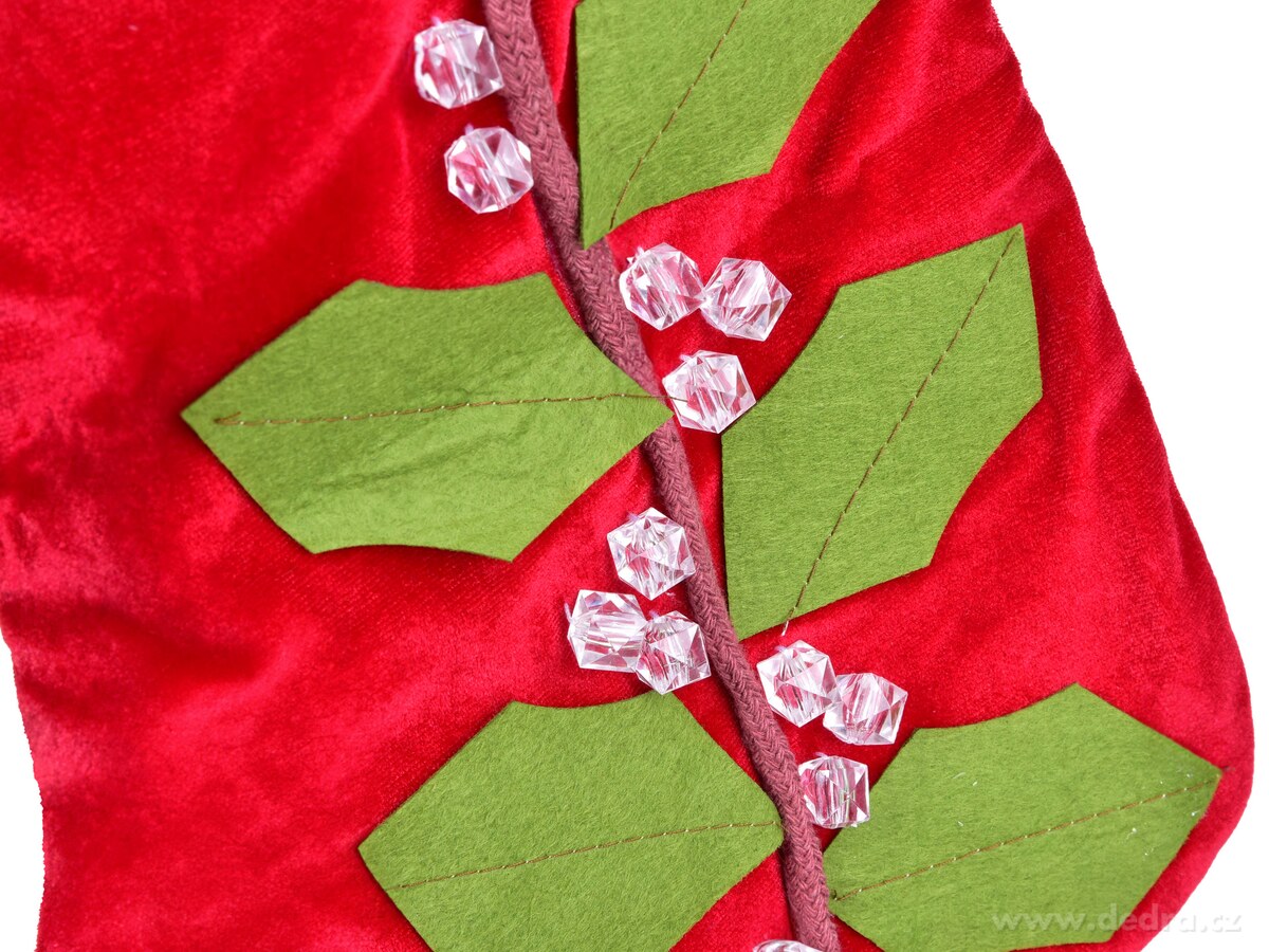 MIKULÁŠSKÁ NADÍLKA | punčocha s motivem cesmíny | 35 cm