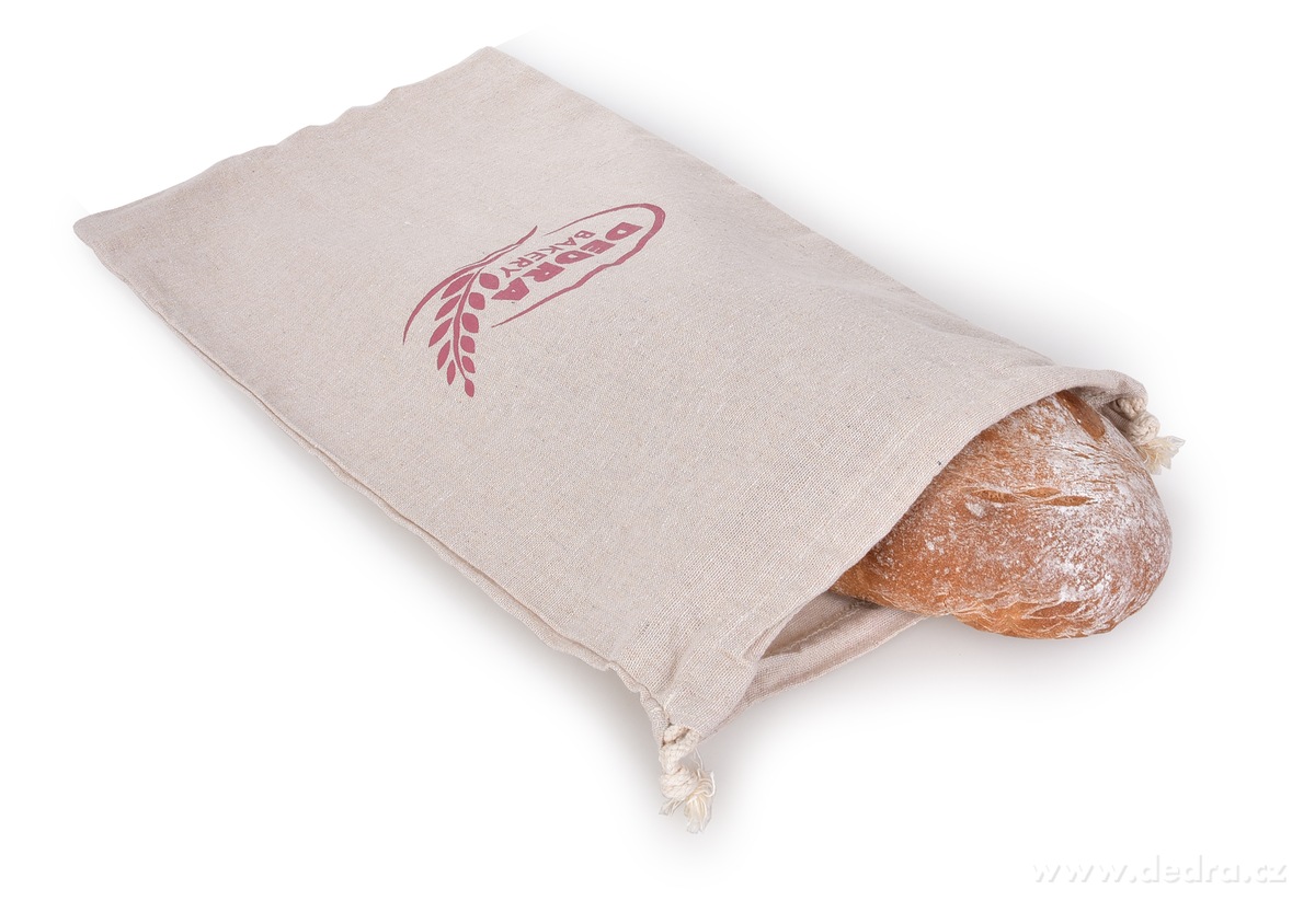 GoEco® | bavlněno-konopný sáček na chléb a pečivo | 28 × 48 cm