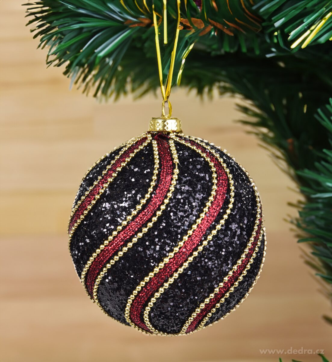 GRANÁTOVÁ SPIRÁLA | XL koule s luxusním zdobením | 9 cm