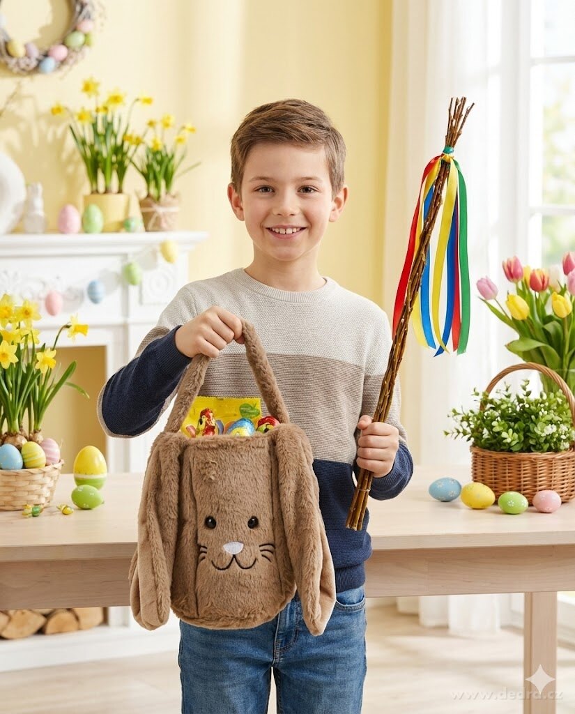 Velikonoční plyšová taška na koledu