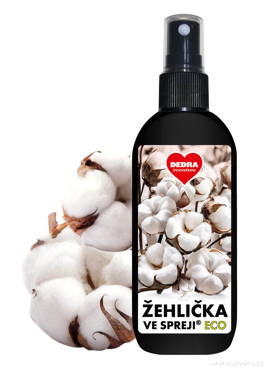 ECO žehlička ve spreji® | WHITE COTTON | na vyrovnání skladů a záhybů na oblečení | 100 ml na cesty