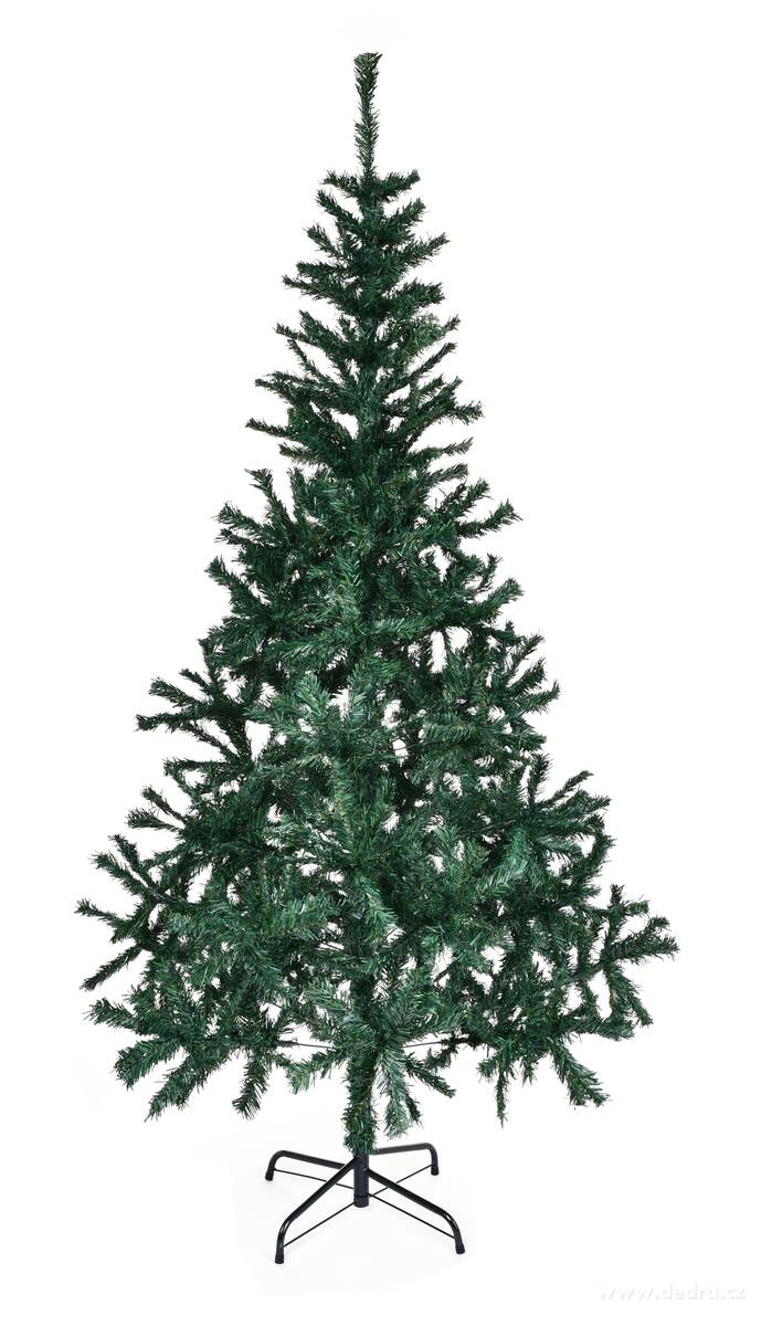 ZELENÝ SMRK | 210 cm umělý vánoční stromek se stojanem | ohebné jehličí