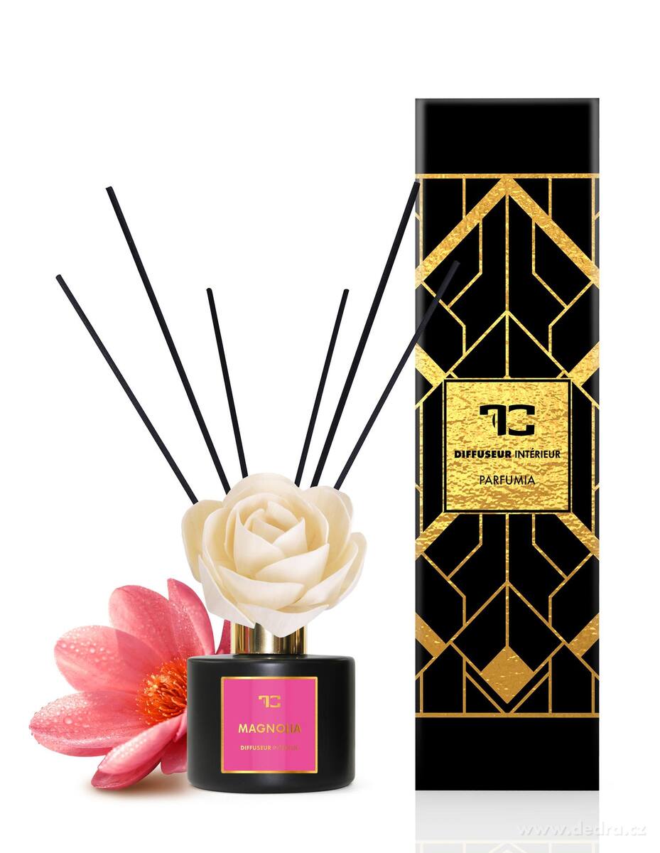 MAGNOLIA WOOD | difuzér s FLOW květinou & tyčinkami | PARFUMIA® | 200 ml