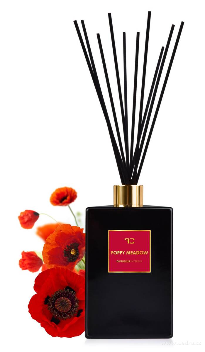 POPPY MEADOW | XL difuzér s FLOW květinou & tyčinkami | PARFUMIA® | 500 ml