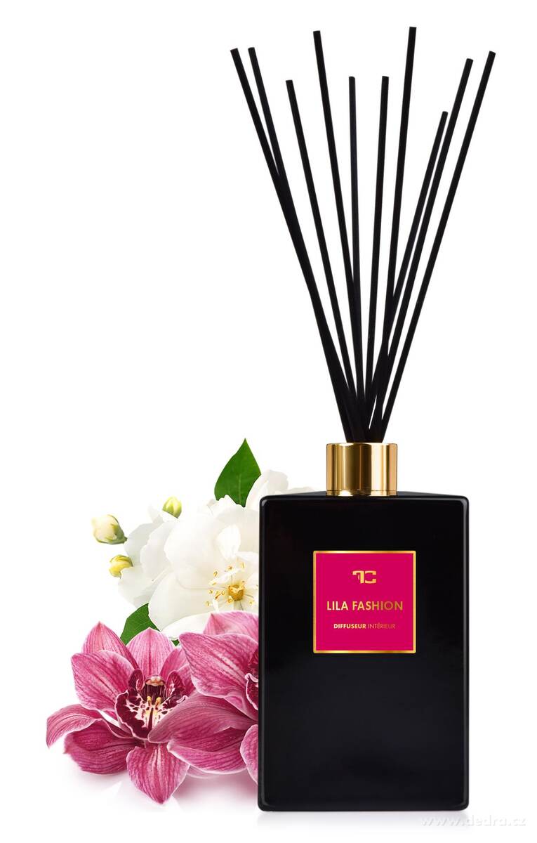 XL difuzér s FLOW květinou & tyčinkami | LILA FASHION | PARFUMIA® | 500 ml