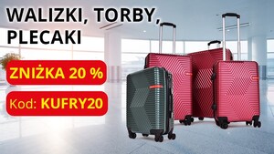 ZNIŻKA 20% na WALIZKI, TORBY I PLECAKI