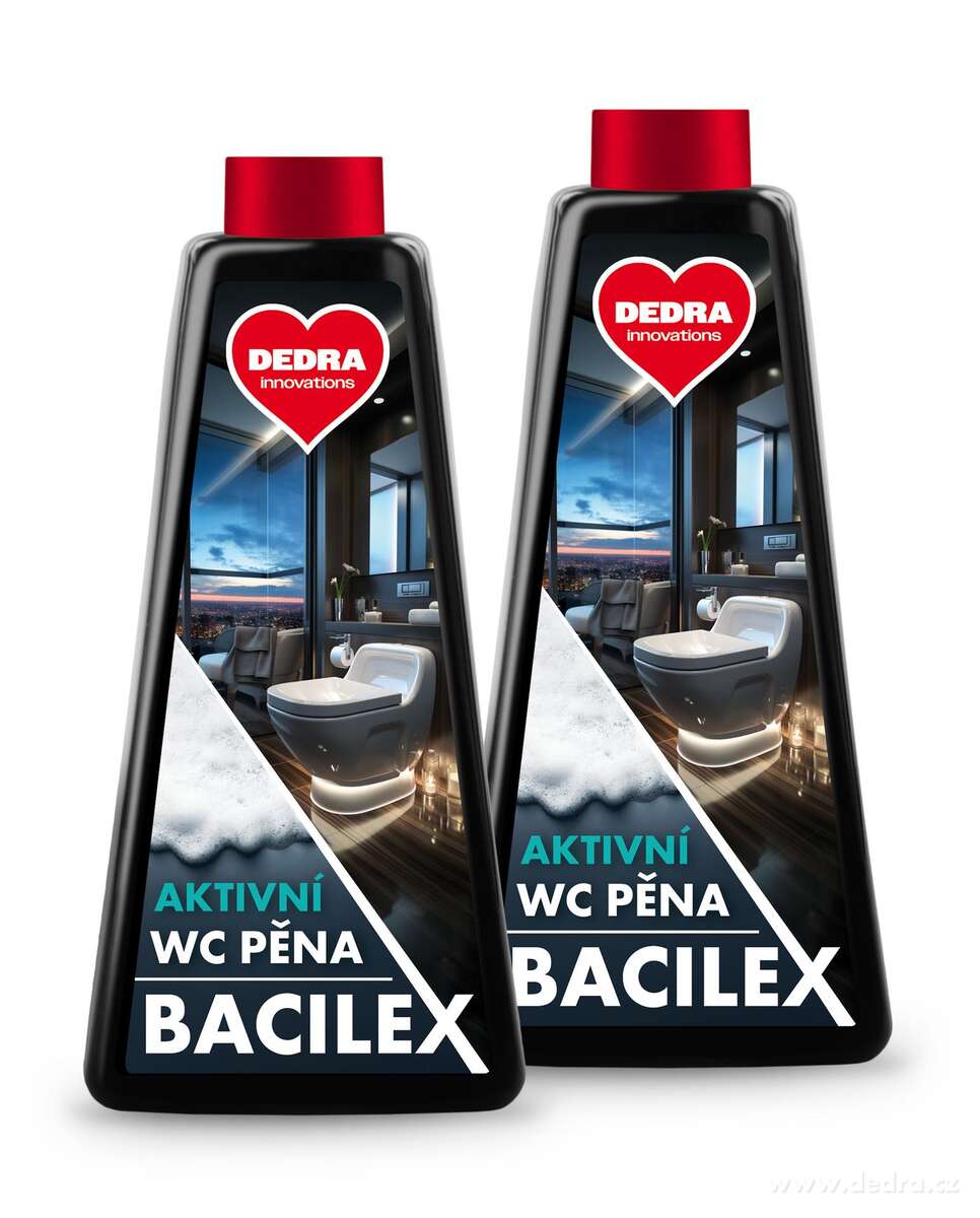 SADA 1+1 | WC pěna na mísu, sedátko & okolí toalety | BACILEX® | 2 x 500 ml