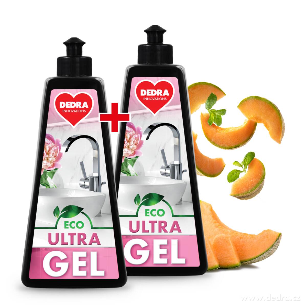 Sada 1+1 silný a hustý odstraňovač nánosů vodního kamene a rzi, ECO ULTRAGEL