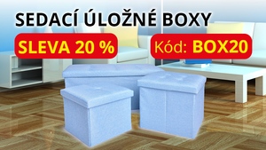 SLEVA 20 % na SEDACÍ ÚLOŽNÉ BOXY
