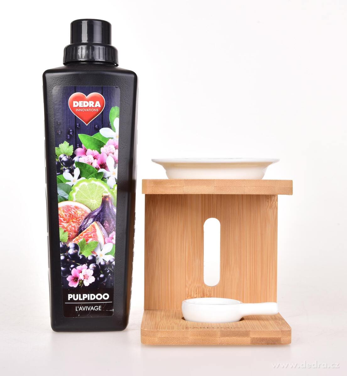 ZENORA | Aromalampa na bambusovém stojanu | čistý design & bílá keramika