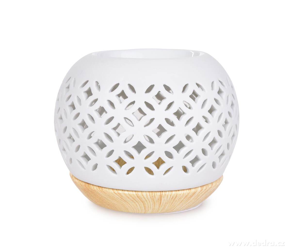 LIGNIA okrúhla aromalampa s čipkovaným dekorom