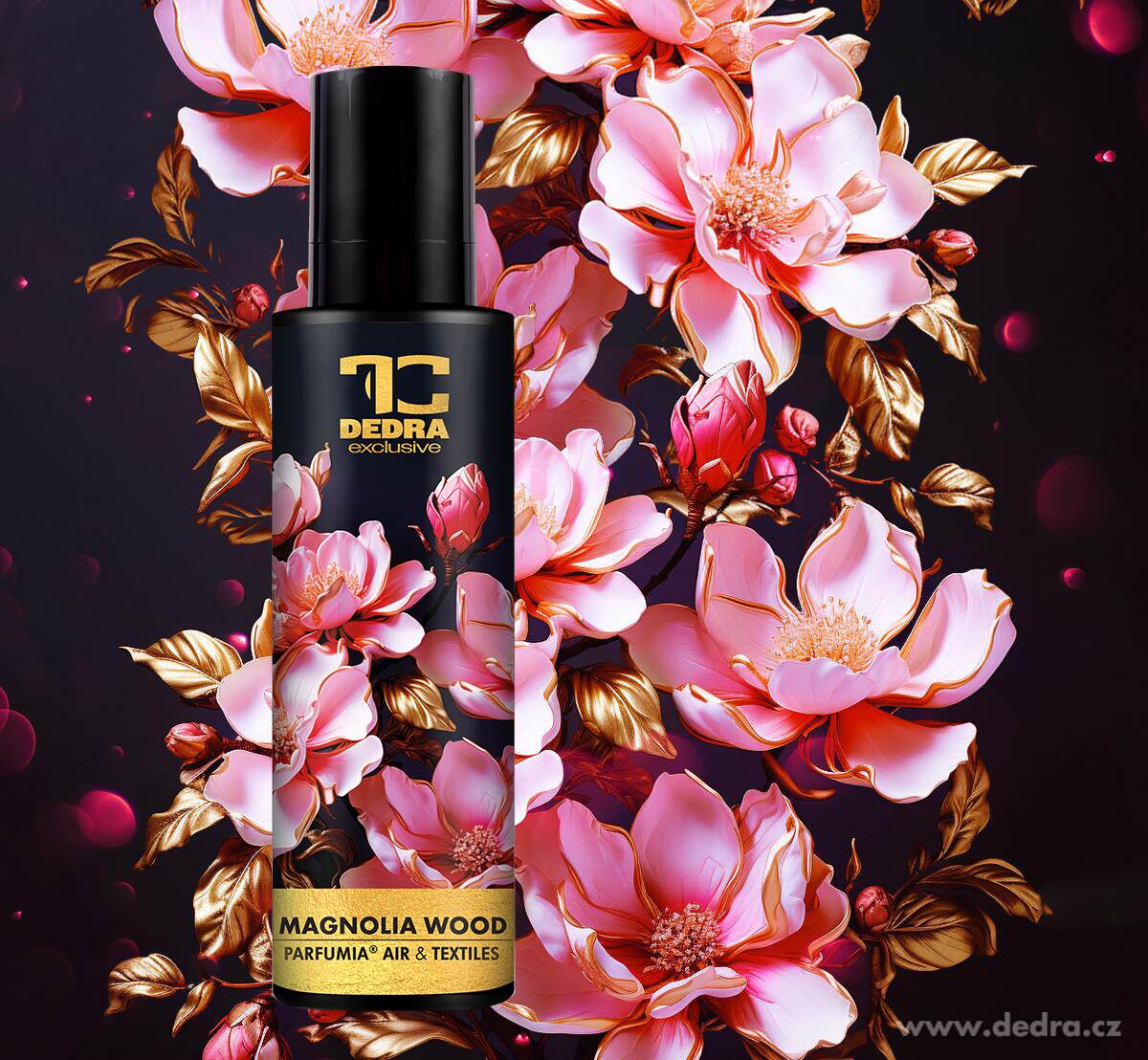 MAGNOLIA WOOD | Osvěžovač vzduchu & textilií | luxusní parfémový sprej | 200 ml