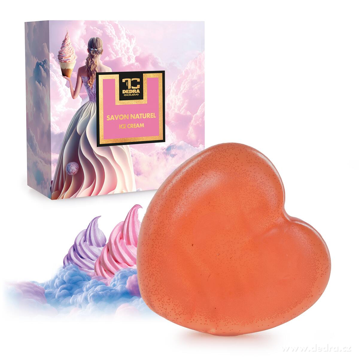 ICE CREAM | ručně vyráběné rostlinné mýdlo s kokosovým olejem & glycerinem | 85 g