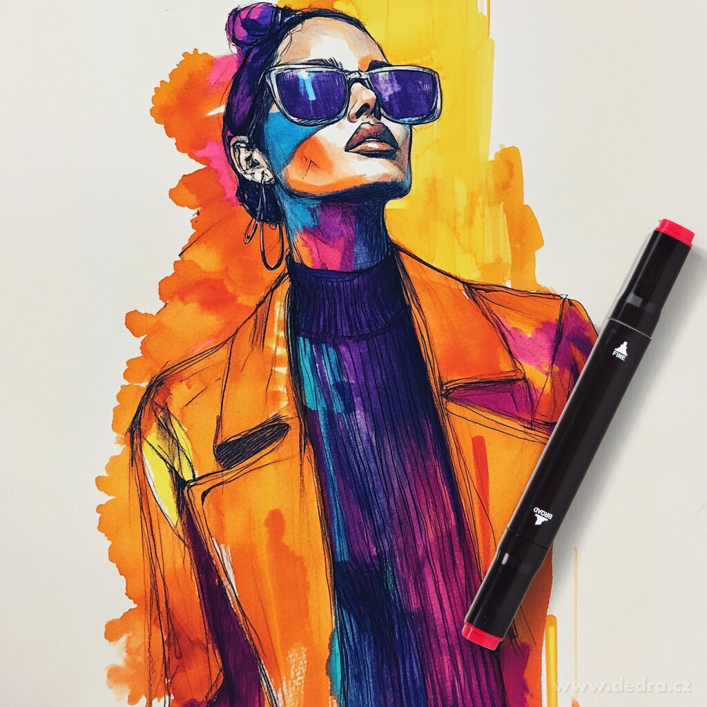 ART sada 48 ks obojstranných alkoholových fixiek v praktickom textilnom púzdre