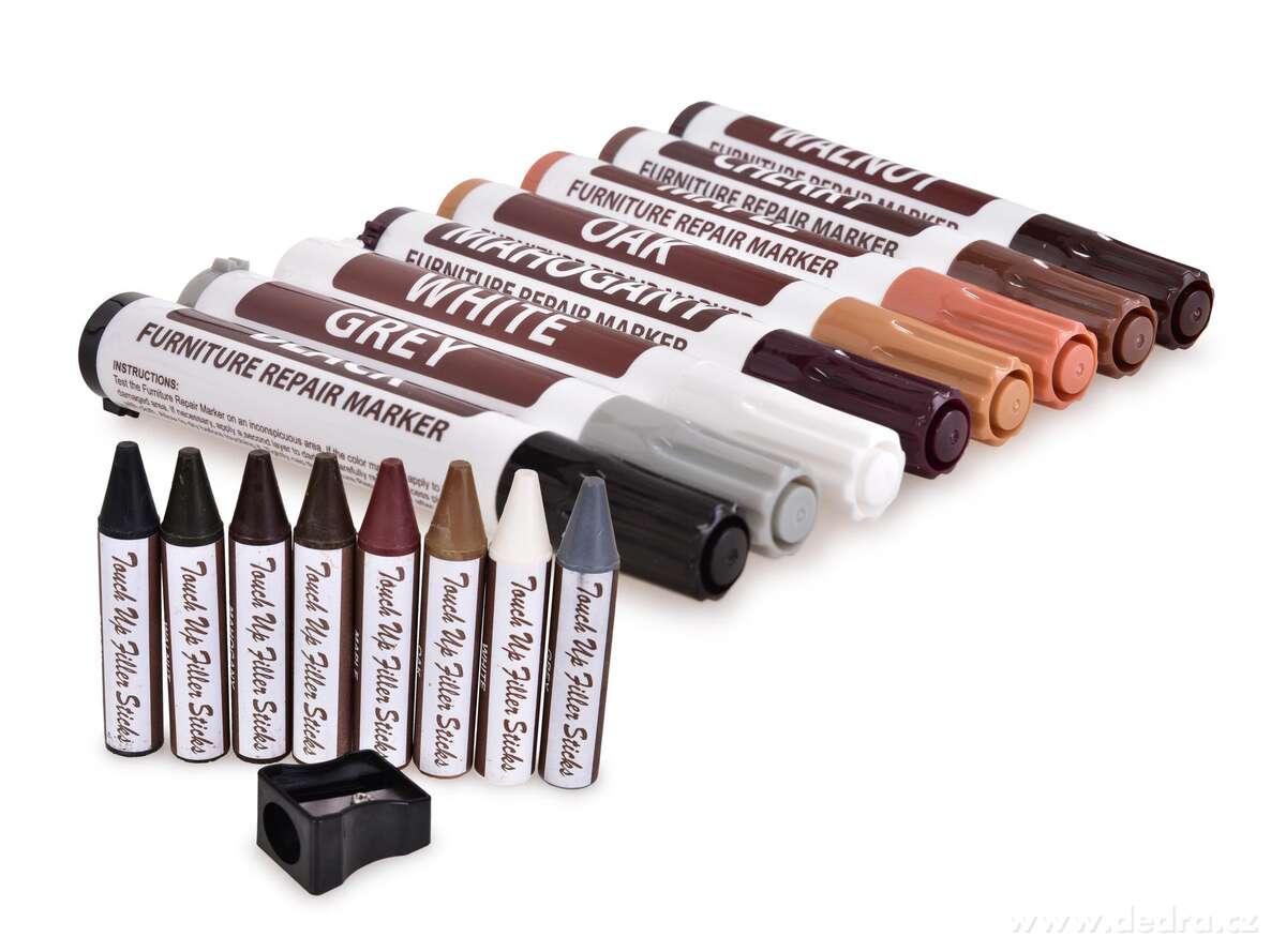 CORRECT | 17dílná sada korektorů na poškozený nábytek a dřevo | náhrada odstínů pro dřevo, podlahy, dveře