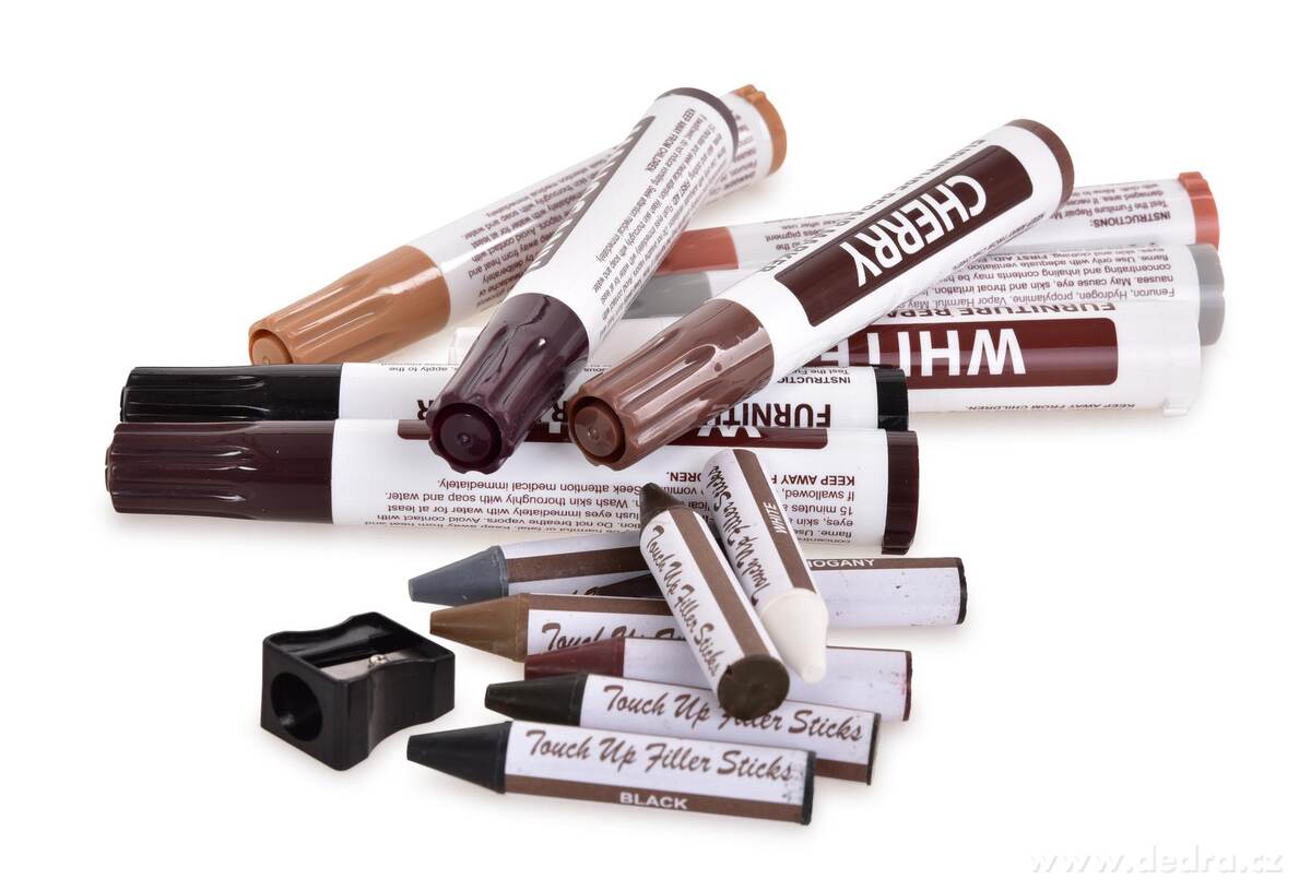 CORRECT | 17dílná sada korektorů na poškozený nábytek a dřevo | náhrada odstínů pro dřevo, podlahy, dveře