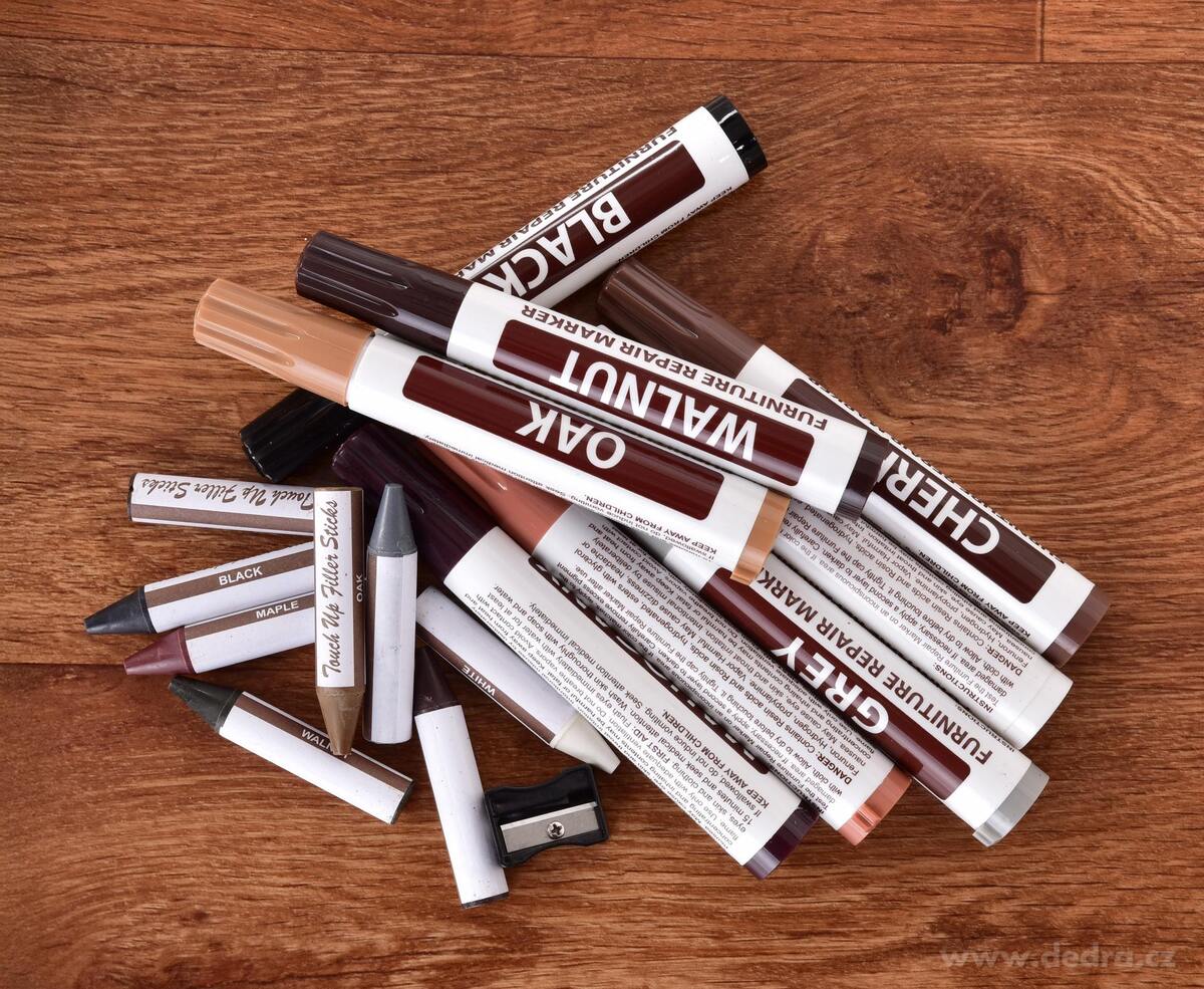 CORRECT | 17dílná sada korektorů na poškozený nábytek a dřevo | náhrada odstínů pro dřevo, podlahy, dveře