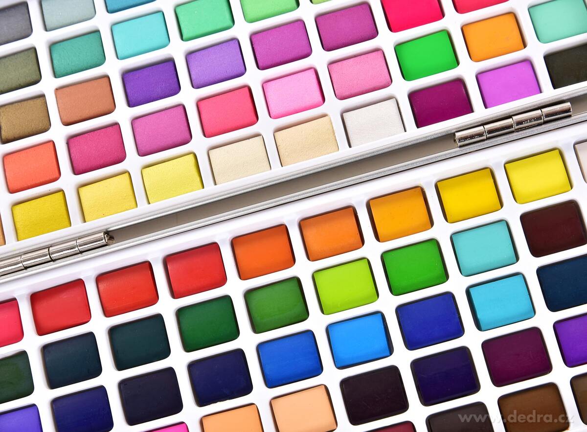 ART | Profesionální sada 100 ks akvarelových barev v kovové kazetě | nejvyšší kvalita pro umělce všech úrovní