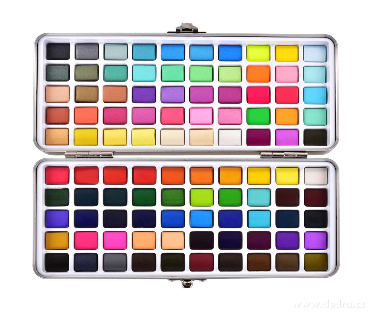 ART | Profesionální sada 100 ks akvarelových barev v kovové kazetě | nejvyšší kvalita pro umělce všech úrovní