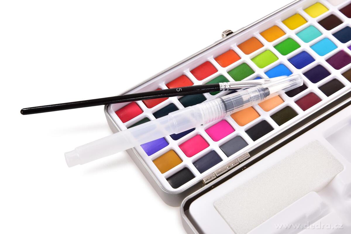 ART | Profesionální sada 50 ks akvarelových barev v kovové kazetě | nejvyšší kvalita pro umělce všech úrovní