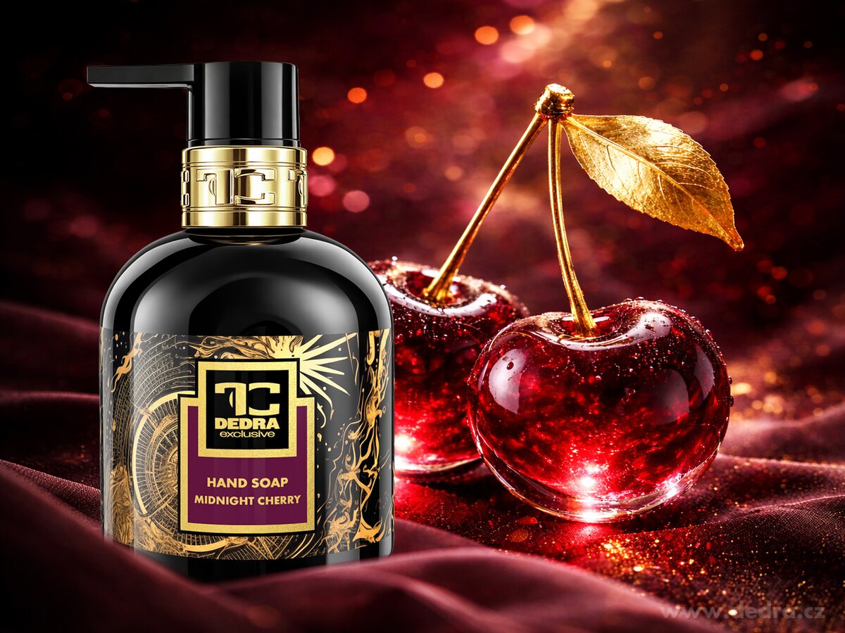 MIDNIGHT CHERRY | exkluzivní šetrné tekuté mýdlo s glycerinem & Aloe vera | 320 ml