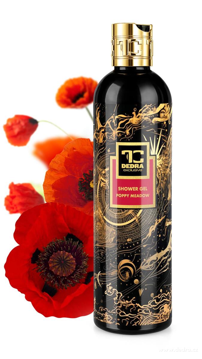 POPPY MEADOW | exkluzivní šetrný sprchový gel s glycerinem & Aloe vera | 320 ml | FC DEDRA exclusive