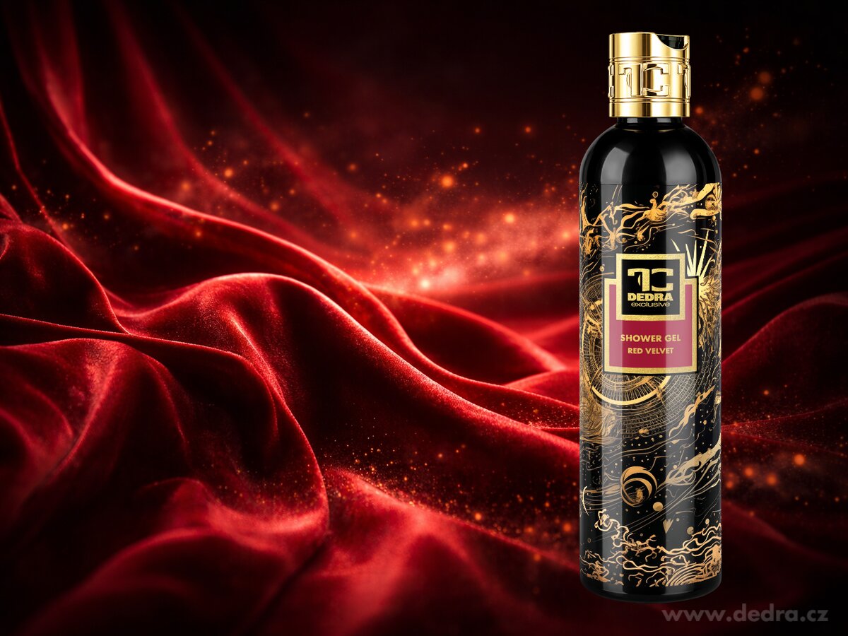 RED VELVET | exkluzivní šetrný sprchový gel s glycerinem & Aloe vera | 320 ml | FC DEDRA exclusive