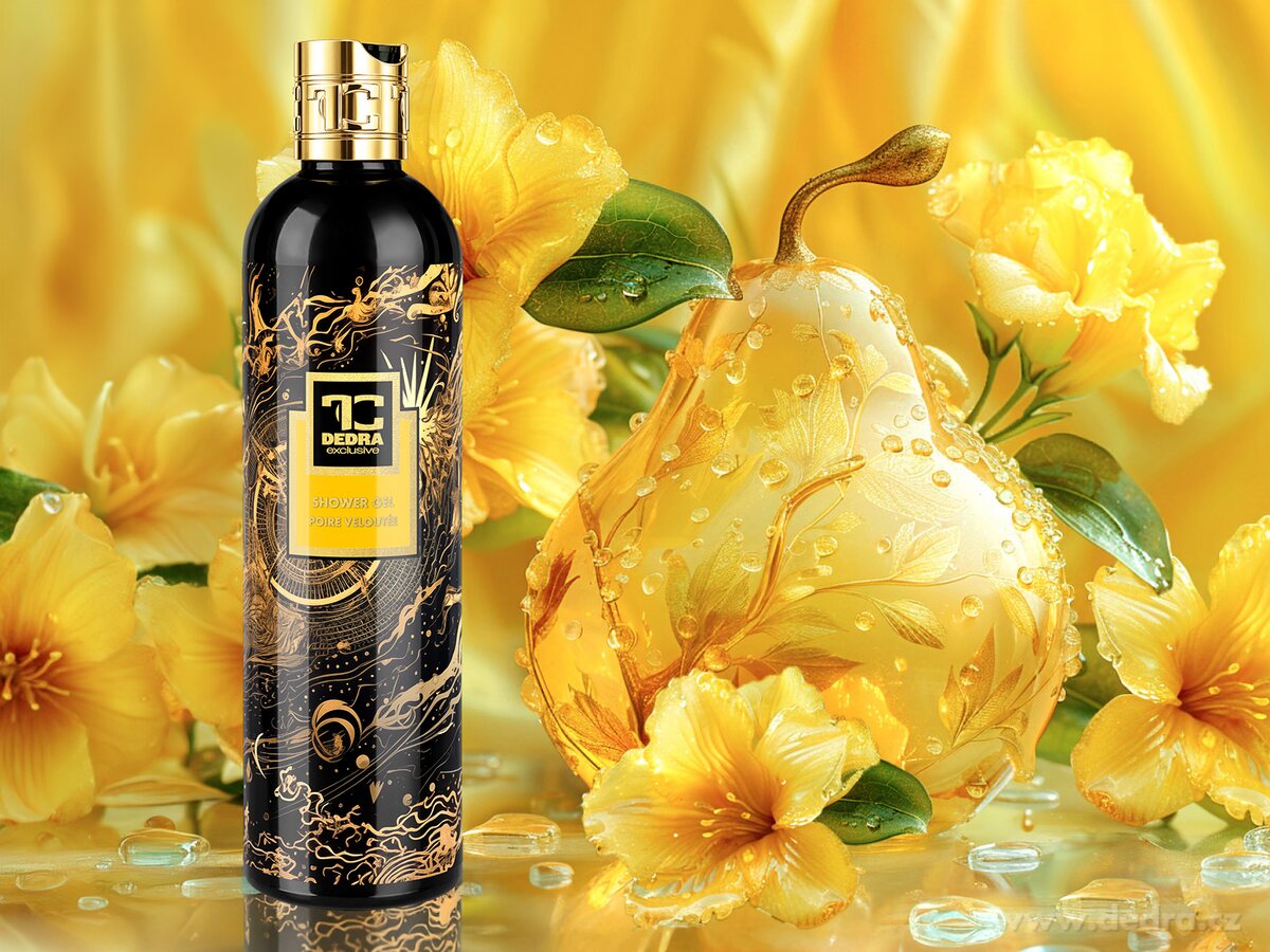 SAMETOVÁ HRUŠKA exkluzívny šetrný sprchový gél s glycerínom a Aloe vera