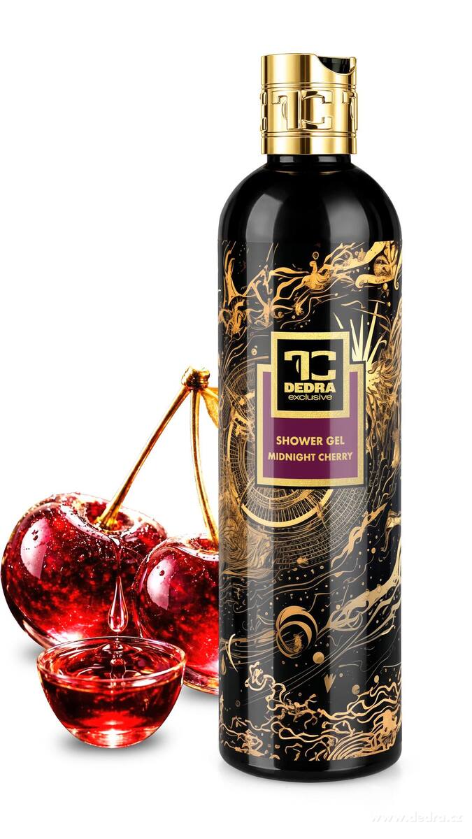 MIDNIGHT CHERRY | exkluzivní šetrný sprchový gel s glycerinem & Aloe vera | 320 ml | FC DEDRA exclusive