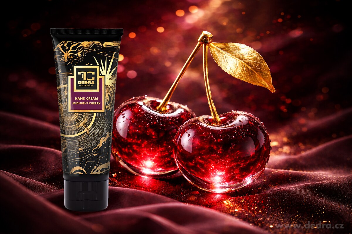 MIDNIGHT CHERRY | krém na ruce s mandlovým olejem & pšeničnými klíčky | 75 ml