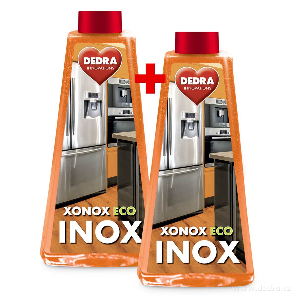 SADA 1+1 XONOX INOX | Čistič a leštič nerezu | 2× 500 ml