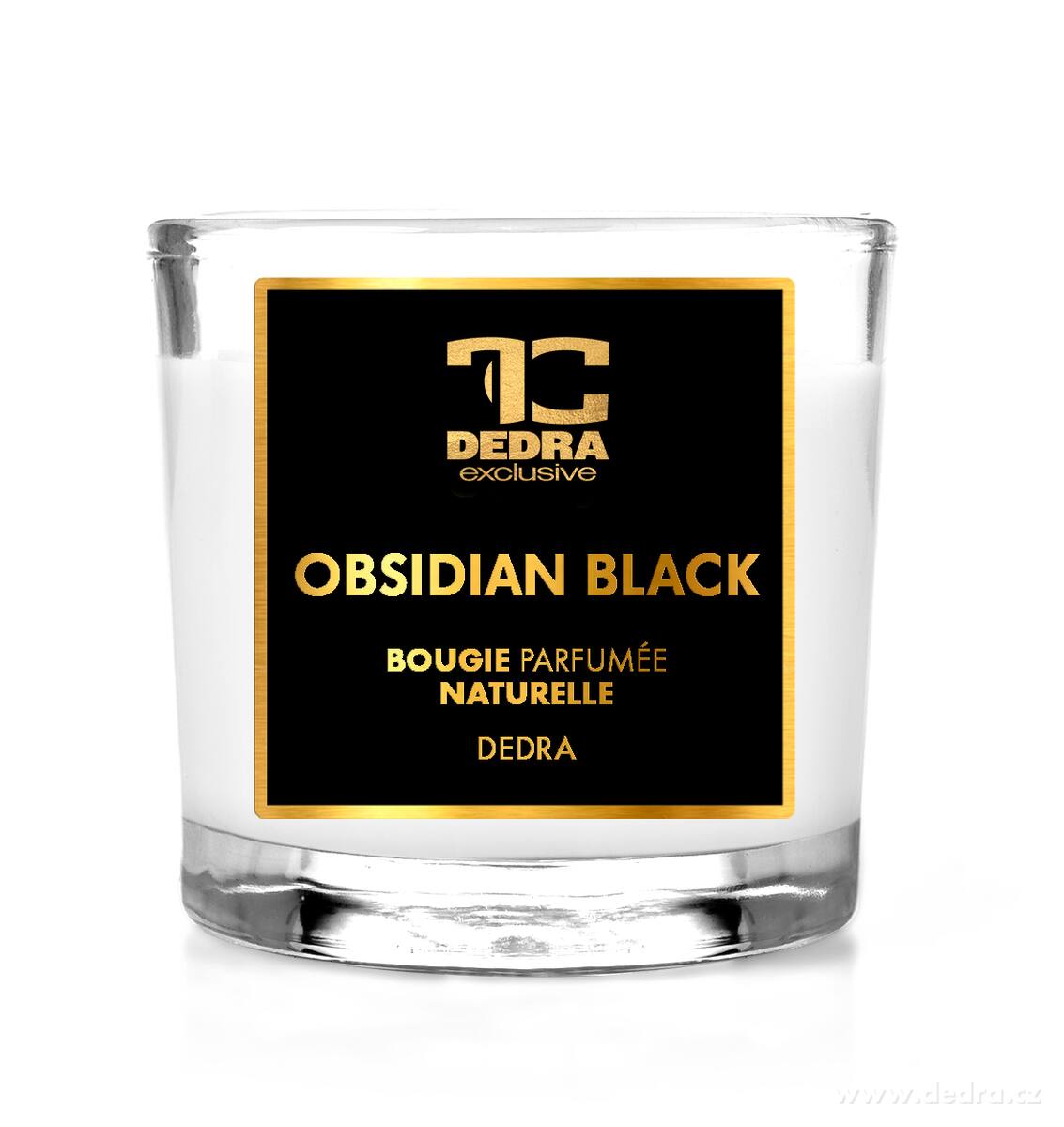 OBSIDIAN BLACK | votivní sójová svíčka | PARFUMIA® | 55 ml