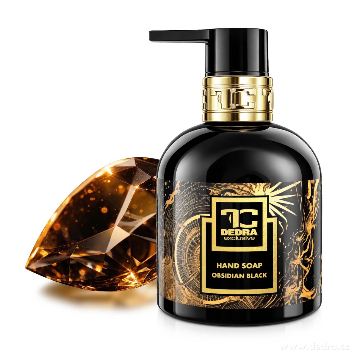 OBSIDIAN BLACK | exkluzivní šetrné tekuté mýdlo s glycerinem & Aloe vera | 320 ml