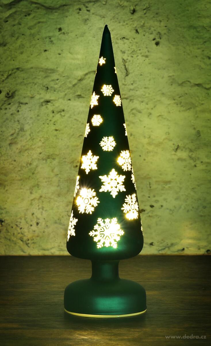 LESNÍ HVĚZDA | LED svítící stromeček | zelený | 31 cm